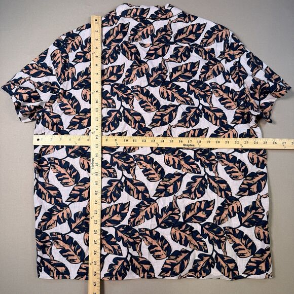 Tommy Hilfiger Hawaiian Palms Shirt Linen Cotton Blend Men's Size Large - Picture 6 of 6